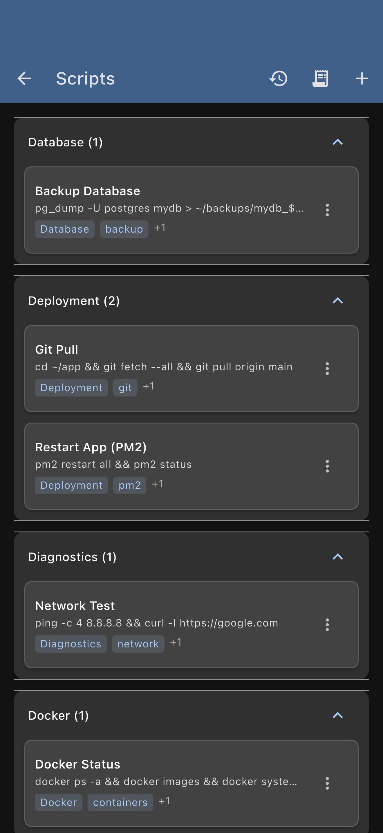 SSHaker scripts screen
